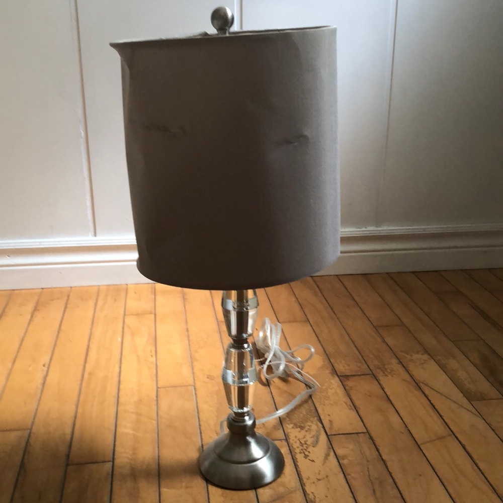 Silver and Gray Table Lamp